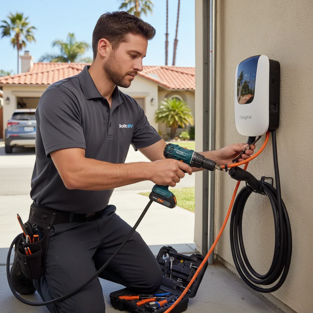 A mobile charging van parked beside an EV with its charge port open